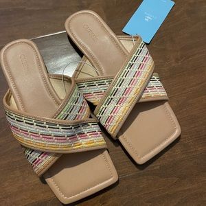 Hidden Gem - woven strap slide sandals